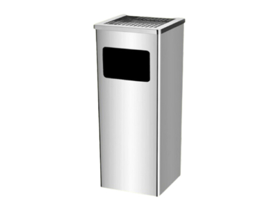 Stainless Steel Rectangular Bin with Ashtray Top (SS 118)