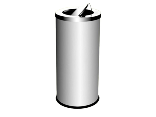 Stainless Steel Round Bin with Flip Top (SS 126)